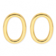 BY31&reg; Pendientes Acero Inox &oacute;valo Dorado