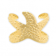 Pulseras Acero Inox bangle estrella de mar Dorado