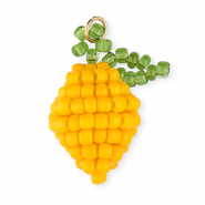 BY31® Colgantes de abalorios de cristal limón Amarillo cálido-verde