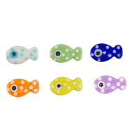 Abalorios de cer&aacute;mica pez Multicolor