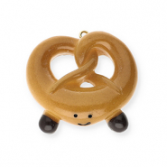 Colgantes llamativos pretzel Marrón-marrón oscuro