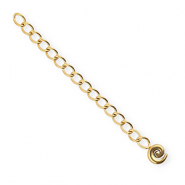 BY31&reg; Fornituras Acero inox extenci&oacute;n set de cadena espiral Dorado