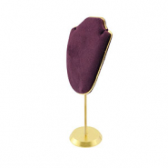 Expositor de joyería busto para collares Púrpura oscuro-dorado