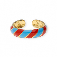 Anillos Acero Inox Dorado-rojo-azul