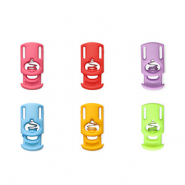 Fornituras coloridas abalorio stopper para cordón rectángulo Multicolor