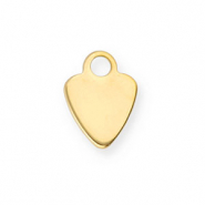 Colgantes Acero Inox coraz&oacute;n Dorado