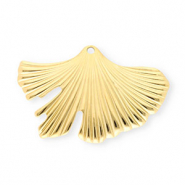Colgantes Acero Inox hoja Ginkgo Dorado