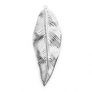 Colgantes Acero Inox hoja Plateado
