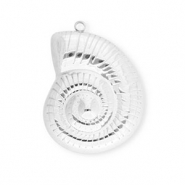 Colgantes Acero Inox concha Plateado