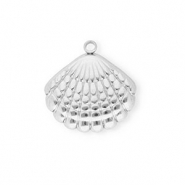 Colgantes Acero Inox concha Plateado