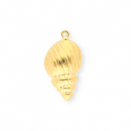 Colgantes Acero Inox concha Dorado