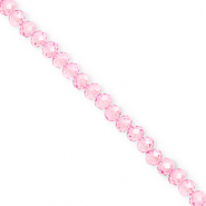 Abalorios faceteados disco 4x3mm Rosa claro