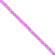 Abalorios faceteados disco 3x2mm P&uacute;rpura
