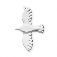 Colgantes Acero Inox pájaro Plateado
