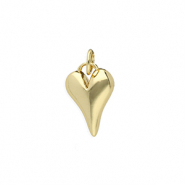 Metal TQ latón colgante corazón Dorado