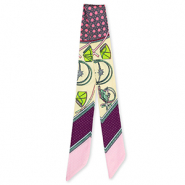 Bandana Pa&ntilde;uelo con estampado vibrante Rosa claro-amarillo claro-p&uacute;rpura