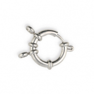 Fornituras Acero Inox reasa marinera 18mm con anillas Plateado