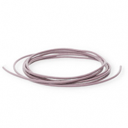 Cord&oacute;n cuero DQ redondo 1mm Rosa vintage