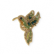 Broches colibr&iacute; Dorado-verde oliva-verde oscuro