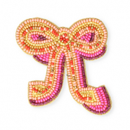 Broches lazo Dorado-melocot&oacute;n rosa-amarillo ocre