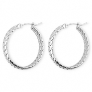 Pendientes Acero Inox criollas serpiente Plateado