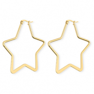 Pendientes Acero Inox criollas estrella Dorado
