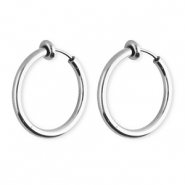 Pendientes Acero Inox criollas&nbsp;clip Plateado