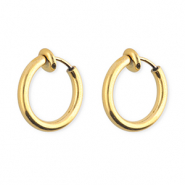 Pendientes Acero Inox criollas&nbsp;clip Dorado