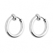 Pendientes Acero Inox criollas&nbsp;clip Plateado