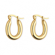 Pendientes Acero Inox criollas &oacute;valo Dorado