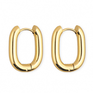 Pendientes Acero Inox criollas &oacute;valo Dorado