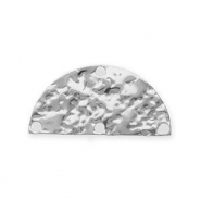 BY31&reg; Fornituras acero inox entrepieza semi-redondo con 4 anillas Plateado