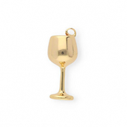 BY31&reg; Colgantes de lat&oacute;n Eco-brass copa de vino Dorado