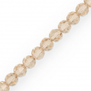 Abalorios faceteados redondos 8 mm Beige latte