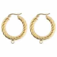BY31&reg; Fornituras Acero Inox pendientes espiral&nbsp;con anilla Dorado