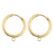 BY31&reg; Fornituras Acero Inox pendientes espiral&nbsp;con anilla Dorado