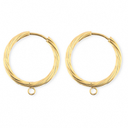 BY31&reg; Fornituras Acero Inox pendientes espiral&nbsp;con anilla Dorado