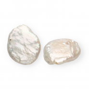Perlas de agua dulce imperfectas forma irregular redondos Blanco natural