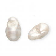 Perlas de agua dulce imperfectas forma irregular Blanco natural
