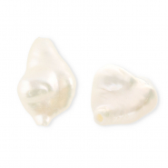 Perlas de agua dulce nugget brillo intenso Blanco natural