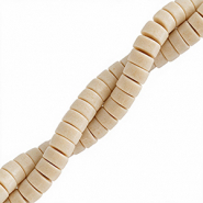 Piedras naturales abalorios disco 4mm Marm&oacute;l beige