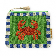 BY31® Neceser cangrejo Verde-naranja quemado-azul-blanco-dorado