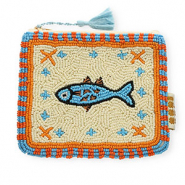BY31® Neceser pez con estrella Azul claro-naranja-blancuzco-negro