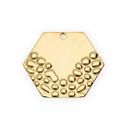 Colgantes Acero Inox hex&aacute;gono Dorado