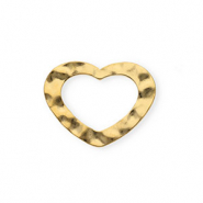 Fornituras Acero Inox entrepieza coraz&oacute;n Dorado