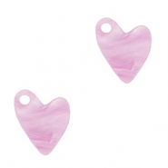 Colgantes Plexx corazón lila rosado