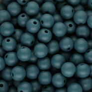 DQ Abalorios acr&iacute;licos 10 mm Azul petr&oacute;leo