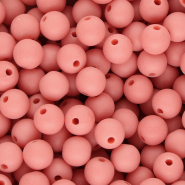 DQ Abalorios acr&iacute;licos 10 mm Rojo coral