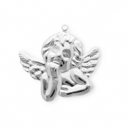 Colgantes Acero Inox ángel Plateado
