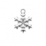 Colgantes Acero Inox con strass fiocco di neve Plateado-cristal
